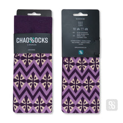 Chaossocks - 3color diamonds-mens purple