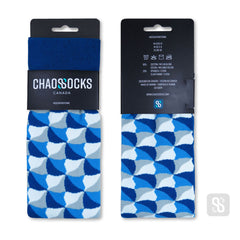 Chaossocks - Gaudi - Blue white chessboard